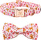 Elegant Little Tail Dog Collar with Bow - Christmas Gingerbread Man Adjustable Collar for X-Large Dogs