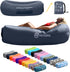 Nevlers Navy Inflatable Couch Air Sofa | 210T Polyester Blow Up Chairs