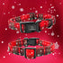 Lionheart glory Christmas Plaid Dog Collar, Adjustable Soft Pet Gift for Small Medium Large Dogs in Red
