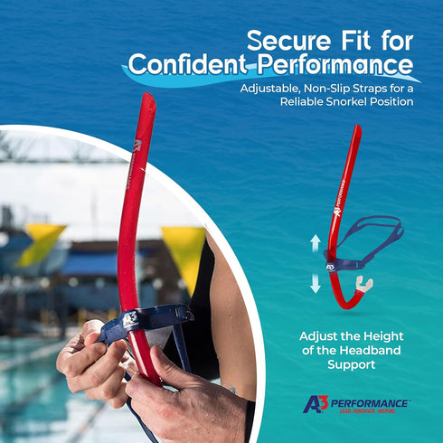Training Snorkel | Comfortable for Pool and Open Water, Lap Swimming for Men, Women and Kids