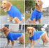 lovelonglong Basic Dog Polo Shirts, Premium Cotton T-Shirts for Large Medium Small Dogs, Blue S