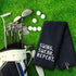 Swing Swear Repeat Embroidered Golf Towel, Funny Golf Towel for Golf Bag, Birthday Retirement Gift