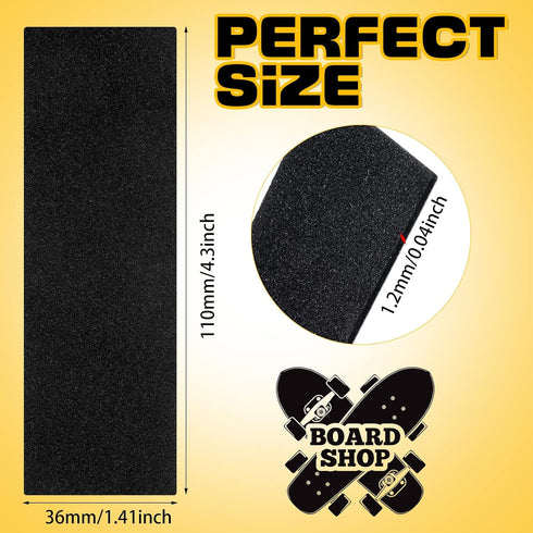 100 110x36mm Pcs Fingerboard Grip Tape, No-Slip Foam Grip Tape for Finger Skateboards, Fingerboard Accessories