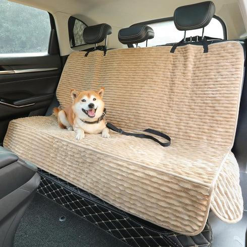 Dog Car Seat Cover for Front or Back Seat, Soft Flannel Pet
