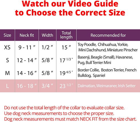 BRONZEDOG Rolled Leather Dog Collar for Small Medium Large Dogs with QR ID Tag (L: 16-18 Inch, Plum)