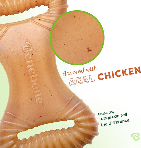 Benebone Medium Chicken Flavor Dog Chew Toy for Aggressive Chewers - USA Made