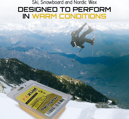 ZUMWax Iron-On Ski/Snowboard Wax, 140g, WARM Temp, Eco-Friendly, Made in USA, PFAS-free, Secret Vanilla Scent