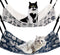 Cat Hammock for Cage, Reversible 2-Pack Adjustable Soft Sleeping Bed for Cats, Ferrets, Puppies, Small Animals (M, CAT)