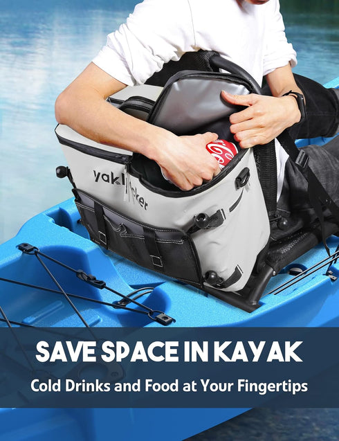 Kayak Cooler, Waterproof Seat Back Cooler for Kayaks, Portable Ice Chest for Travel and Beaches
