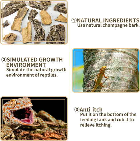 kathson 2PCS Thicker Cork Tile Background Bark, 11.6" L x 11.6" W for Reptile Tank Background