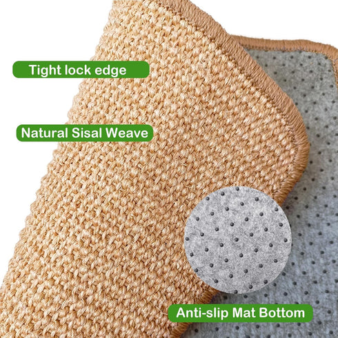 16 12 Inch 2Pcs) Rabbit Scratching Pad, x Natural Sisal Bunny Scratch Mat Scratcher Mats Claws and Teeth Care