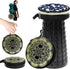 LOCYOP Portable Stool with Swivel Cushion Bag&Carabiner,H 18.1" Collapsible More Sturdy and Lightweight