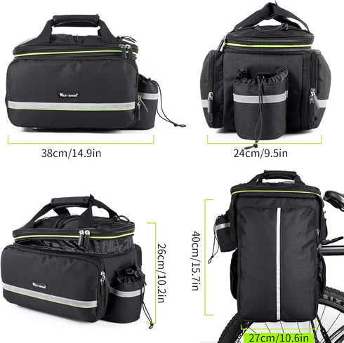 West Biking Waterproof Bike Rear Pannier Bag, 35L Large Capacity Multi-Function Bicycle Rack Carrier Bag