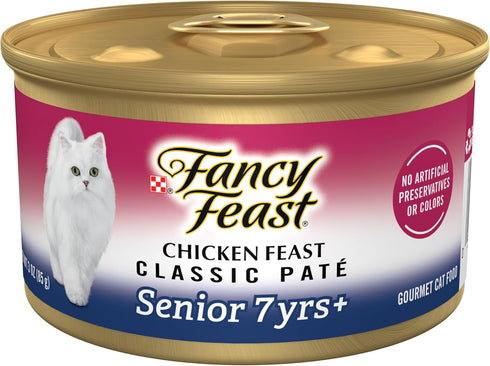 Purina Fancy Feast Wet Senior Cat Food 7 Years Plus Chicken Feast