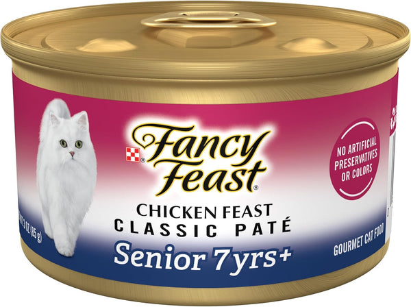 Purina Fancy Feast Wet Senior Cat Food 7 Years Plus Chicken Feast
