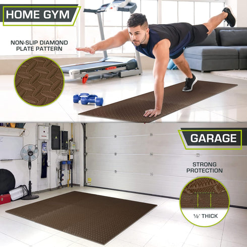 24 24 24 6 ProsourceFit Puzzle Exercise Mat in, EVA Interlocking Foam Floor Tiles for Home Gym, Mat for Home Workout