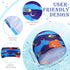 Geyoga Kids Swim Caps, 3 Pieces Unisex Bathing Swimming Hats for Boys and Girls, Long Short Hair