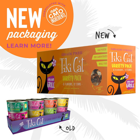 Tiki Cat Grill Tuna & Crab Surimi High-Protein 100% Non-GMO Ingredients Wet Whole Foods Cat Food for All Life Stages,