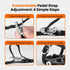 9/16'' 500lb Bike Pedals with Toe Cages for Regular or Clipless Shoes, Spindle, Compatible with Mountain Road Bikes