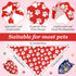 100 Set (19.7 13.8 13.8 Inch) Abbylike Pcs Paw Print Dog Bandanas Bulk Soft Triangle Kerchief Bibs Scarf for Pets Dogs