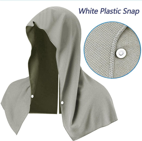 CLeemuziN Women Men Cooling Hoodie Towel Absorbent Quick-Drying Cooling for Hot Weather Neck-face Fitness Gym
