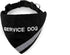 Doggie Stylz Service Dog Bandana with Reflective Strip and Matching Collar, Black XS (Neck 8-12")