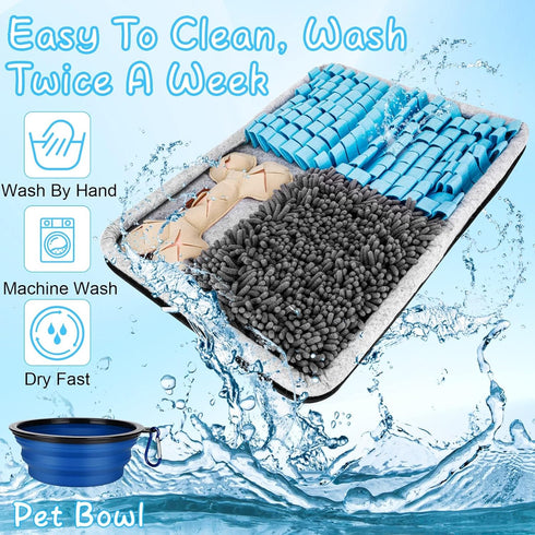 17.3"23.6" Snuffle Mat for Dogs, Interactive Feed Mat for Boredom, Pet Foraging Mat for Smell Training and Slow Eating