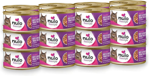 Nulo Freestyle Cat and Kitten Shredded Wet Canned Food, Premium All Natural Grain-Free