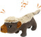 IOKHEIRA Indestructible Dog Plush Toys for Aggressive Chewers, Durable Squeaky Chew Toys for Medium Large Breed (Honey