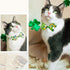 St. Patrick's Cat Collar with Bow Tie and Bell, Breakaway Lucky Irish Shamrock Collar for Male and Female Cats