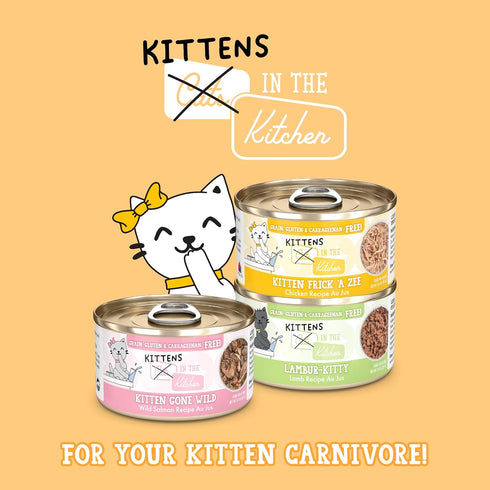 Weruva Cats in The Kitchen Kitten, Kitten Frick 'A Zee, 3oz Can, Pack of 12