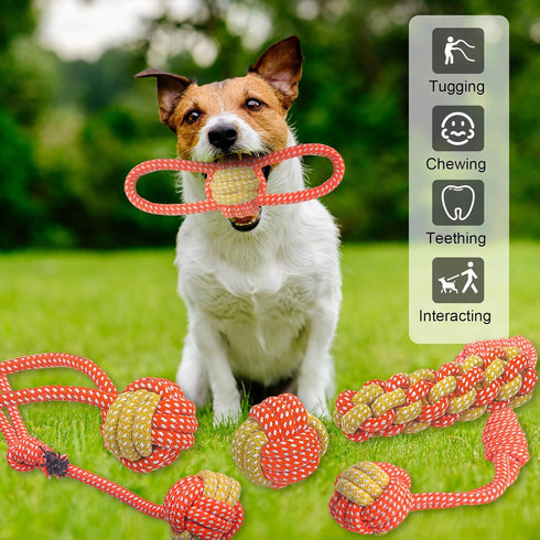7 Pack Puppy Rope Toys, Dog Tug Rope for Small Dogs, Teething Rope for Teeth Cleaning and Chewing