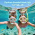 ZipAura 2 Sets 3-14, 180 Set, Swimming Kids Snorkeling Gear for Ages Anti-Fog Clear View Dry Top Snorkel Mask with Nose