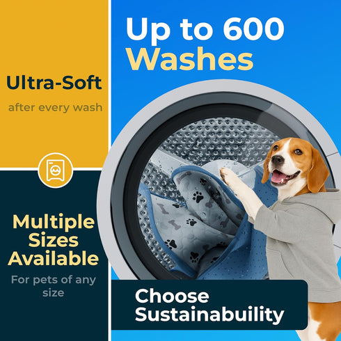 (Pack 2-18x24) GREEN LIFESTYLE Washable Pee Pads for Dogs - Waterproof Reusable Puppy Pads with Anti-Slip Backing, Pet