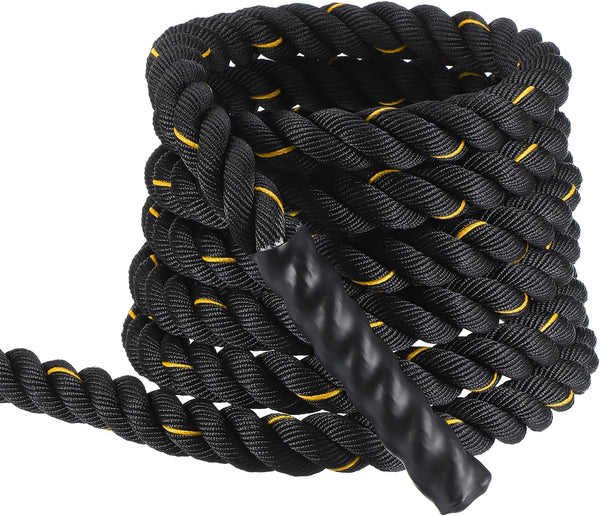 MECCANIXITY Battle Rope 20ft x 1.5 Inch Polyester Workout Rope Heavy Fitness