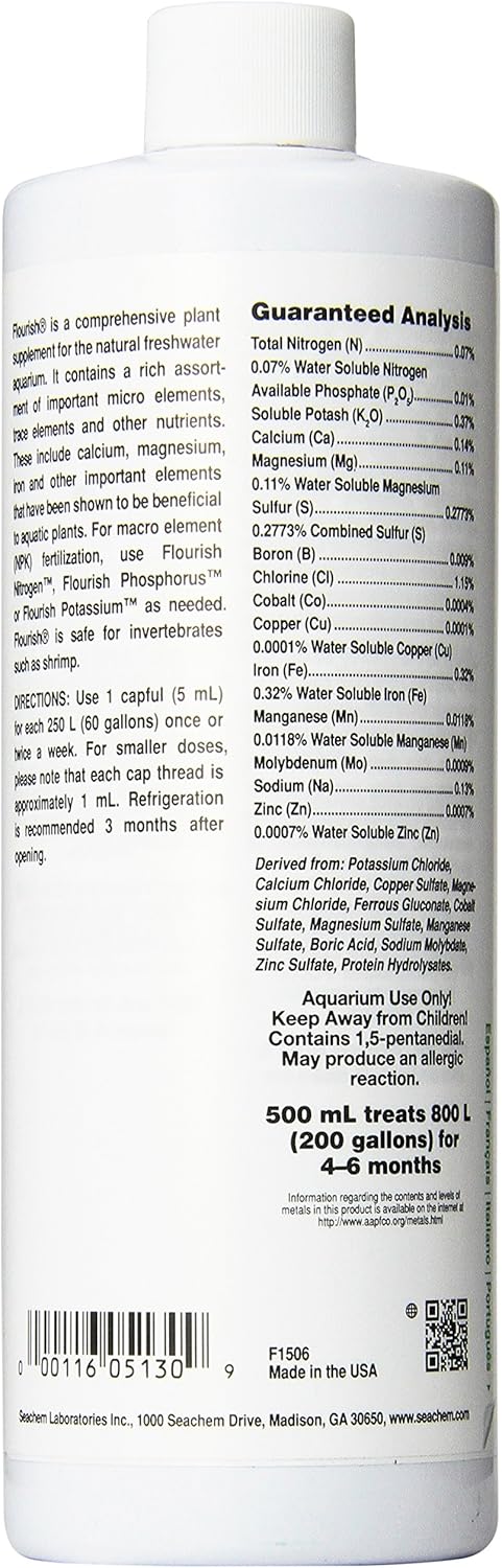 Seachem Flourish Freshwater Plant Supplement 500 ml