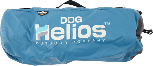 DOGHELIOS 'Trail-Barker' Multi-Surface Travel Pet Dog Bed Mat, Water-Resistant, BlackShark Technology, Blue, Dark Grey
