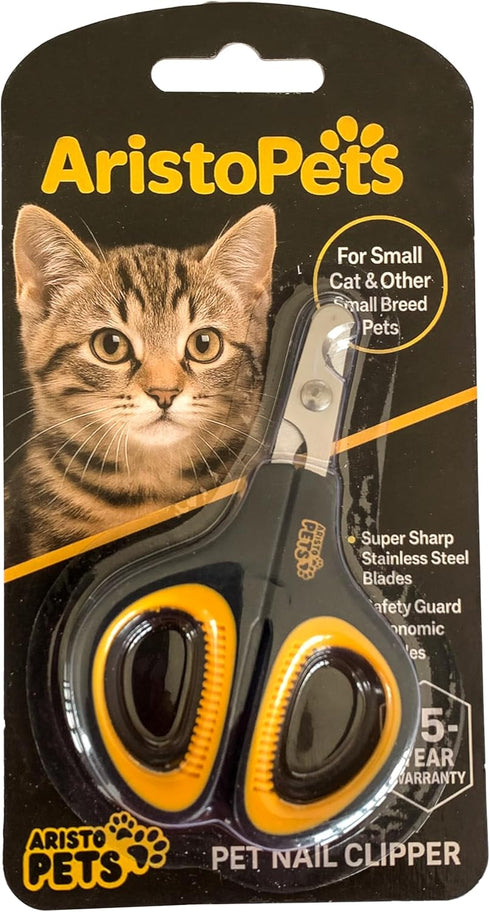 Aristopets Cat Nail Clippers Professional Stainless-Steel Claw Trimmer for Cats, Kittens, Hamsters, Rabbits,