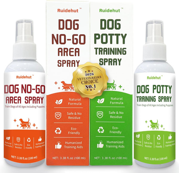 Dog Potty Training Spray & NO-GO Area Spray, Safe & Effective Puppy