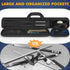 2x2 2 2 PEKREWS Pool Cue Case, Pool Stick Case Holds Sticks with Accessory Zipper Pockets, Sturdy Polyester Pool Cue