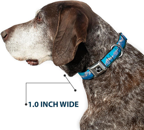 Dog Collar Seatbelt Buckle, 1.5" Wide, Fits 18-32" Neck, Large