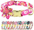 Beirui Cute Girl Dog Collars for Small Medium Large Dogs, Floral Patterns Female Pet Collars with Flower for Wedding