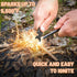 Fire Starter Ferro Rod, 4 Inch Flint and Steel Survival Kit for Camping and Hiking, 6-in-1 Emergency Fire Steel