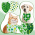 36Pcs, 18 18 27 Whaline St. Patrick's Day Dog Bandana Triangle Pet Scarf Adjustable Puppy Neckerchief Green Shamrock