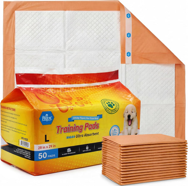 MED PRIDE Dog Training Pads with Adhesive Tabs & Attractant, 50 Count