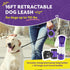 Hertzko Heavy Duty Retractable Dog Leash with Built-in Poop Bag Holder + Water Dispenser/Bottle - Purple & Black, 16 Ft, Small, Medium & Large Dogs Up to 110lbs, Heavy Duty Purple Leash w/Thick Rope