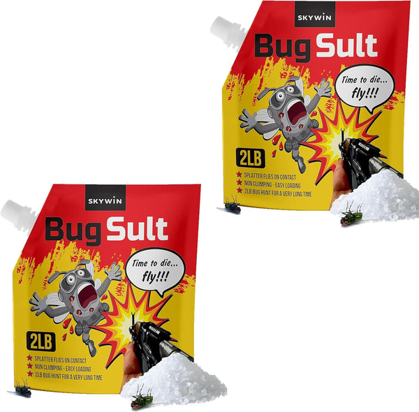 Skywin Fly Shooter Refill Salt 2 lbs Each (2 Pack), Large Grain