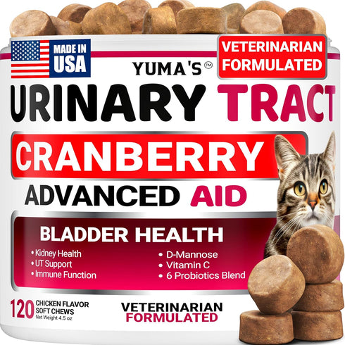 Cat Urinary Tract Health - Cranberry Supplement for Cats - Promotes Healthy