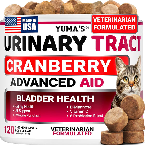 Cat Urinary Tract Health - Cranberry Supplement for Cats - Promotes Healthy