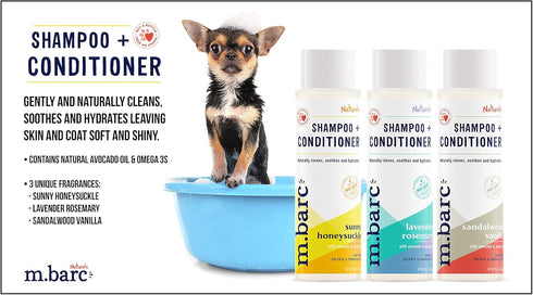 Naturals Dog and Cat Pet Shampoo + Conditioner 16oz. (2-Pack) - Lavender Rosemary